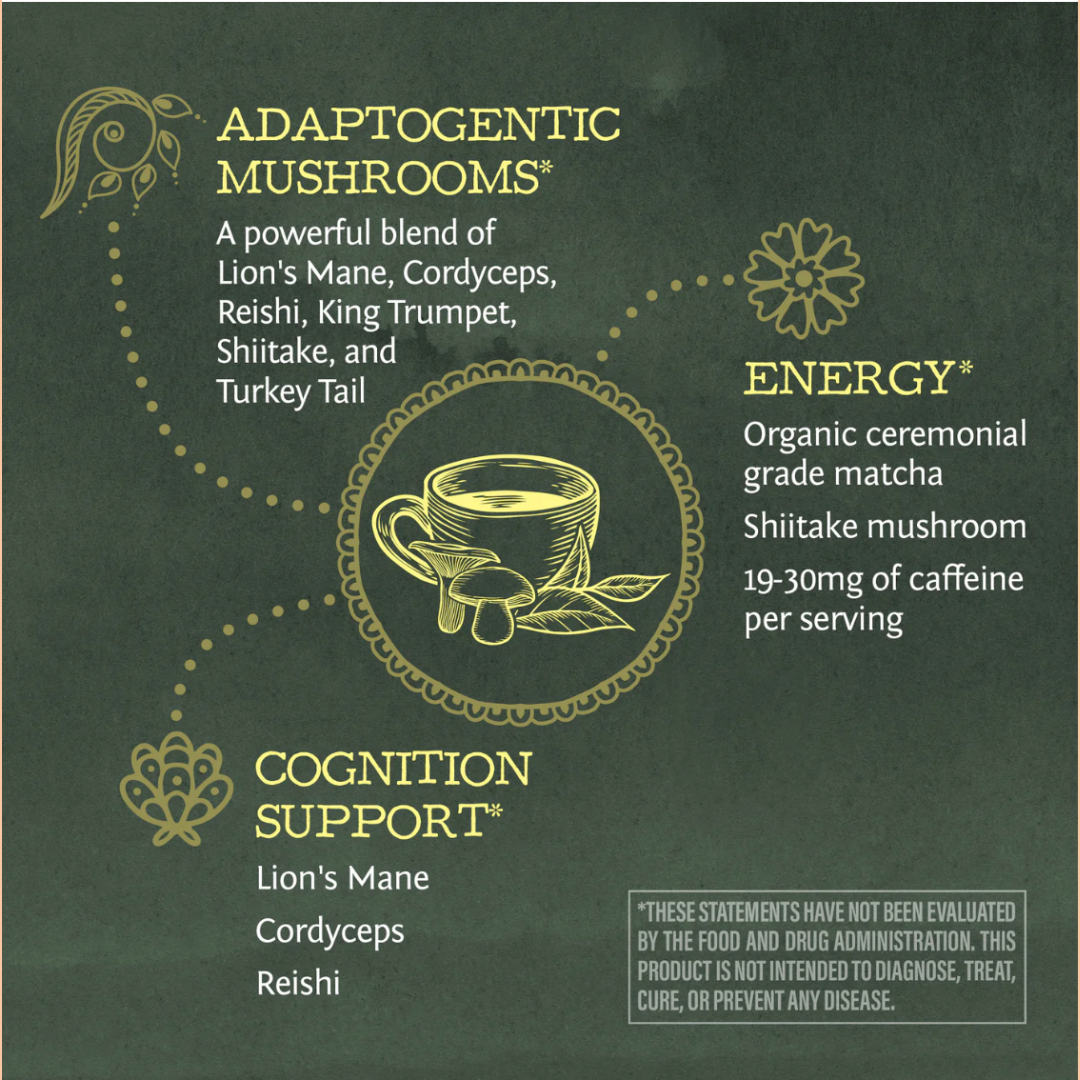 Sunwarrior - Wholesale Powdered Health Drink - Be Well Matcha & Mushroom Drink Mix - Adaptogenic Coffee3