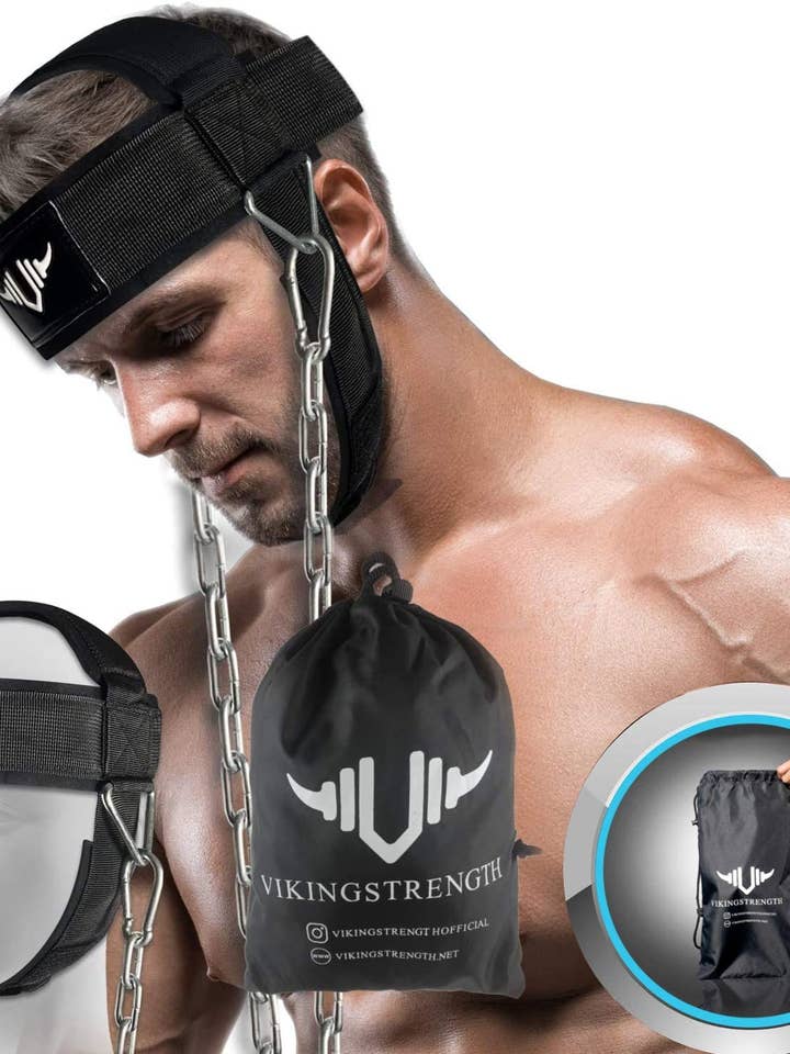 Vikingstrength Neck Harness Strength Trainer- Premium Quality for Neck Curls and Training. Head Exerciser for Sports and Fitness for wholesale by Vikingstrength