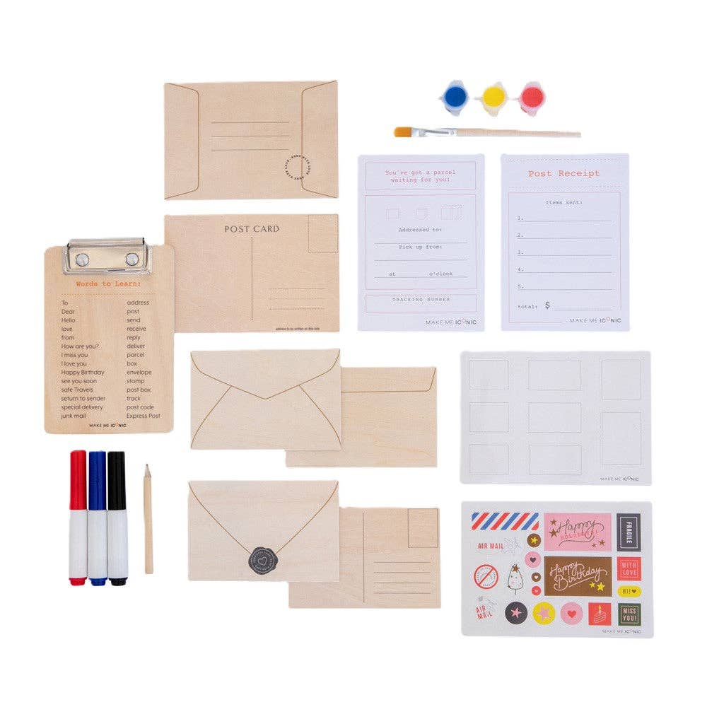 Make Me Iconic - Wholesale DIY Craft Kit - Kids - WOODEN TOY - POST BOX LETTERS CRAFT KIT2