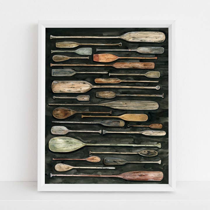 Dark Oar Print for wholesale by Jennie Kilcup Watercolors