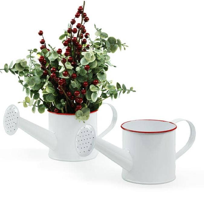 Buhi Imports - Wholesale Watering Can - Mini Metal Sprinkling Can White