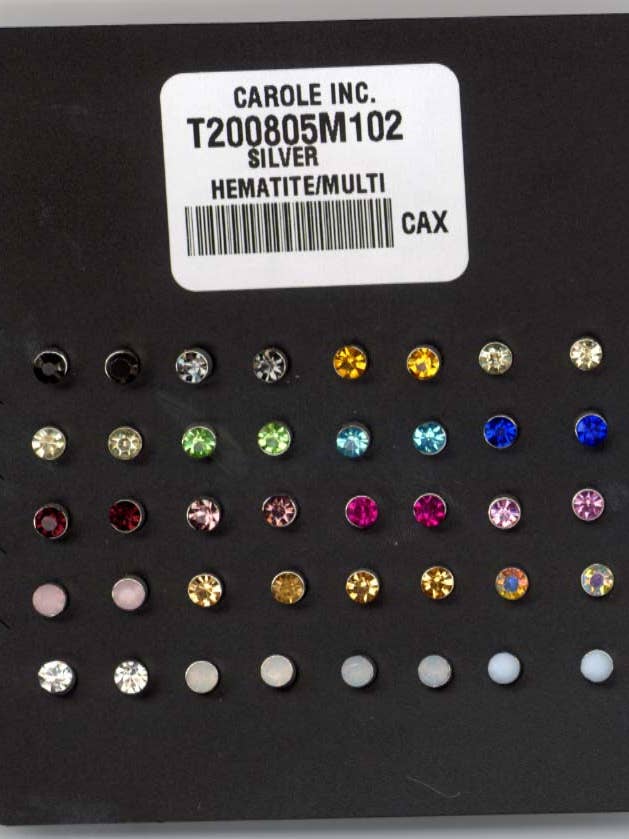 Brincos Png Pedra Borda Pequena 20on por atacado de Carole Inc.