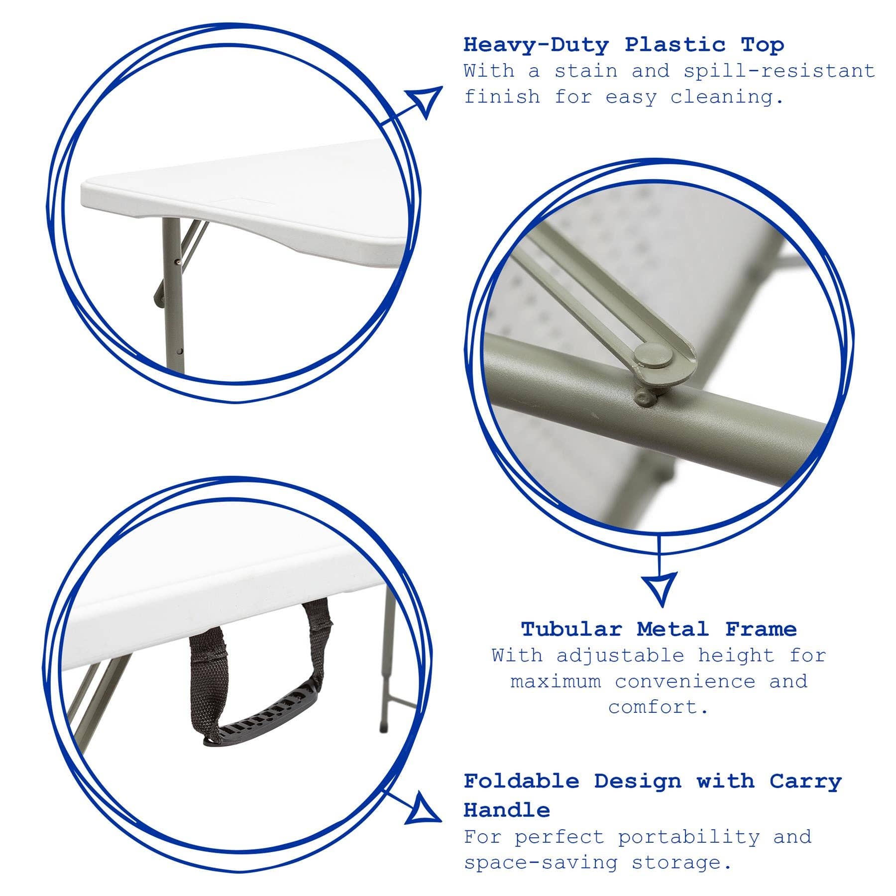 Rinkit Ltd – wholesale Patio table – 120cm (4ft) Height Adjustable Folding Trestle Table3