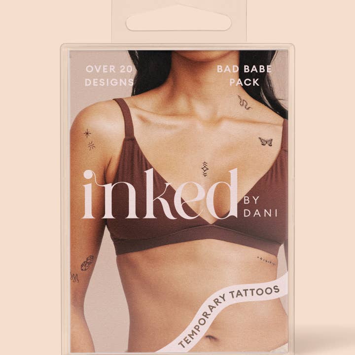INKED by Dani - Wholesale Temporary Tattoo - Bad Babe Temporary Tattoo Pack12