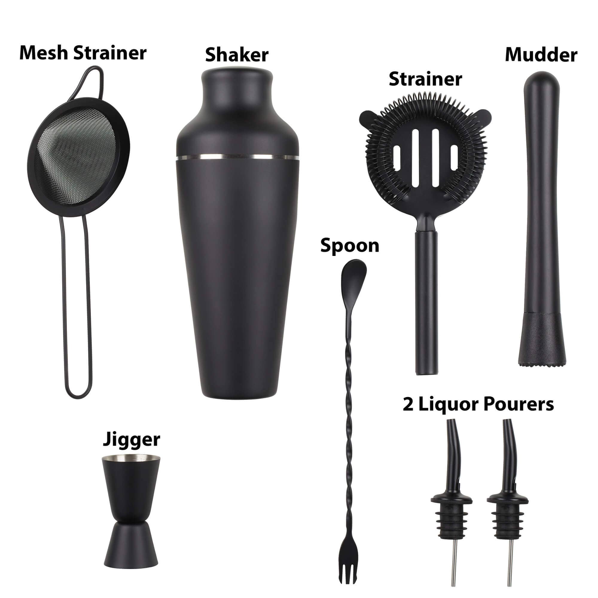 Lemonsoda - Wholesale Bar Tool - 9-Piece Cocktail Shaker Bartender Kit2