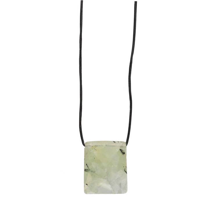 Prehnite Pendant with Random Cord for wholesale by Vives de la Cortada S.L