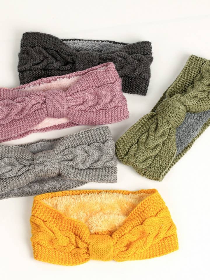 BANDEAU EN MAILLE POLAIRE AVEC NŒUD pour la vente par NINEXIS