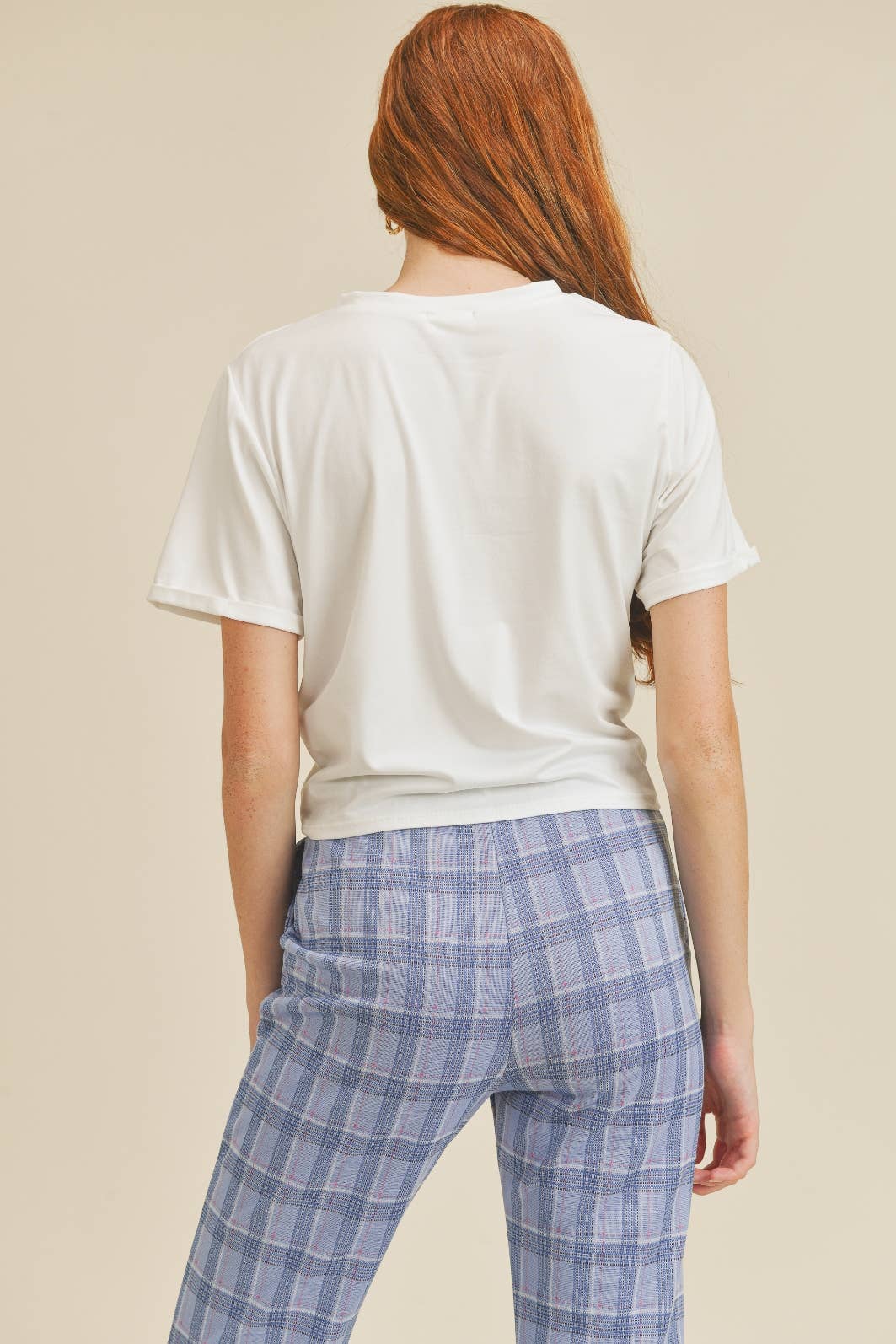 IT1001 Lovely Twisted Knot T-Shirt Off White Neutral for wholesale on Faire1