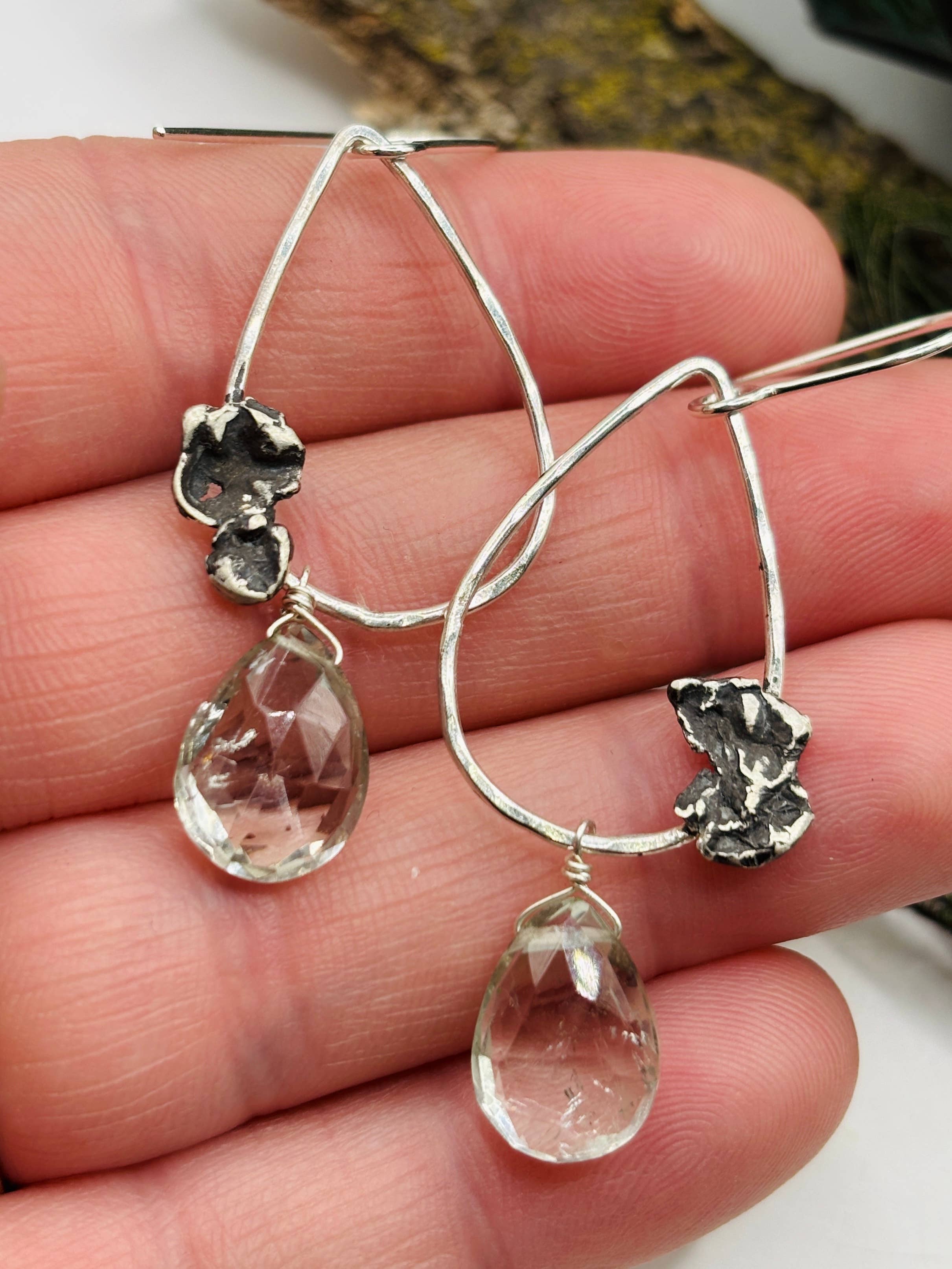 Rachel Renee Jewelry - Wholesale Dangle Earrings - LINDA Prasiolite Water Cast Teardrop Earrings1