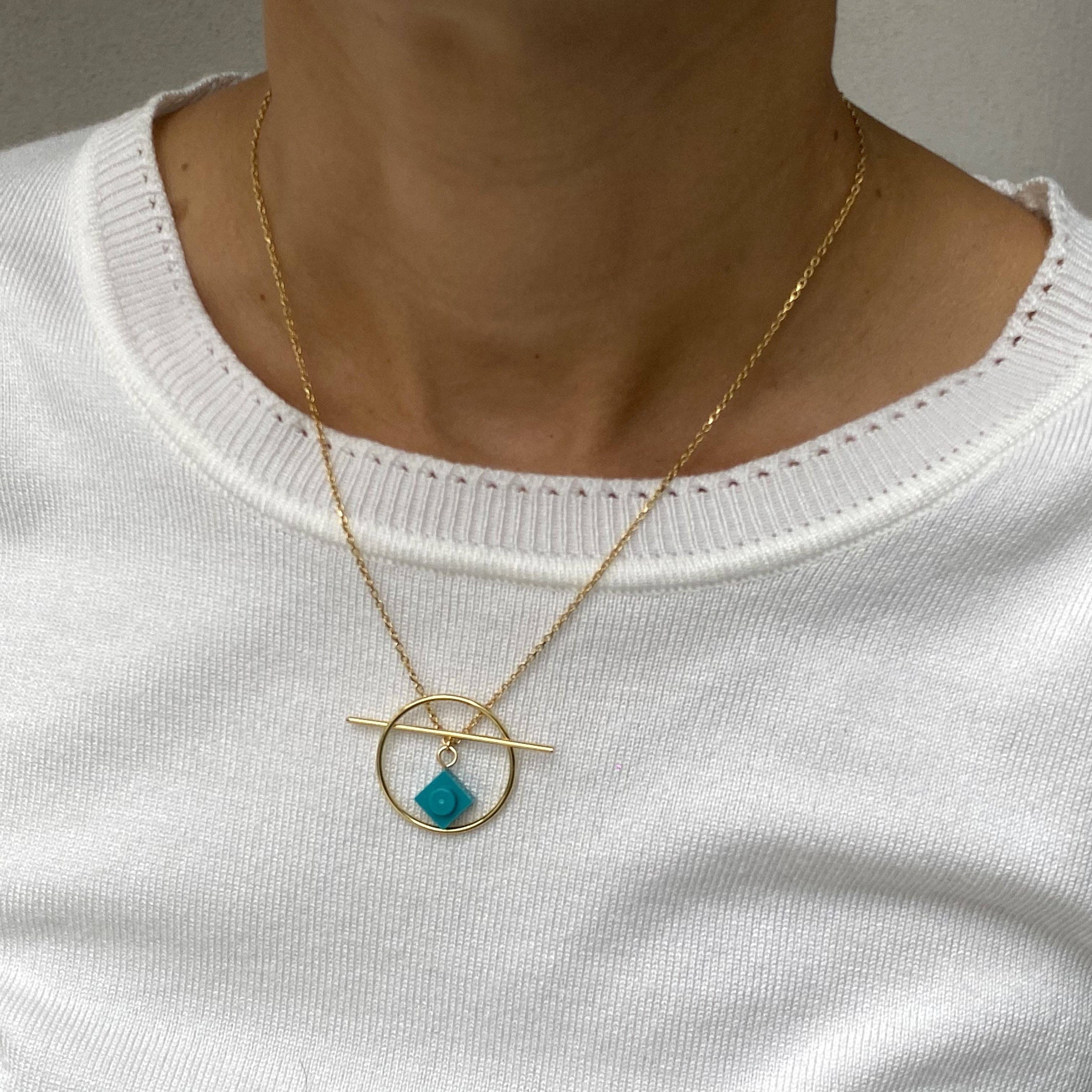 Brique d'Oreille - Wholesale Pendant/Charm Necklace - Geometric necklace with a Lego brick - Les Astucieuses9