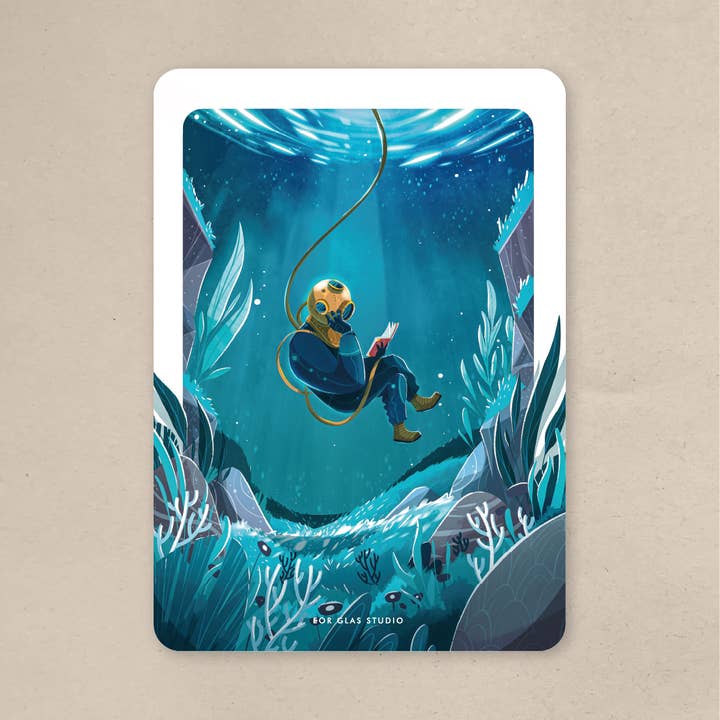 In meiner Blase - Postkarte für den Großhandel von EOR GLAS STUDIO