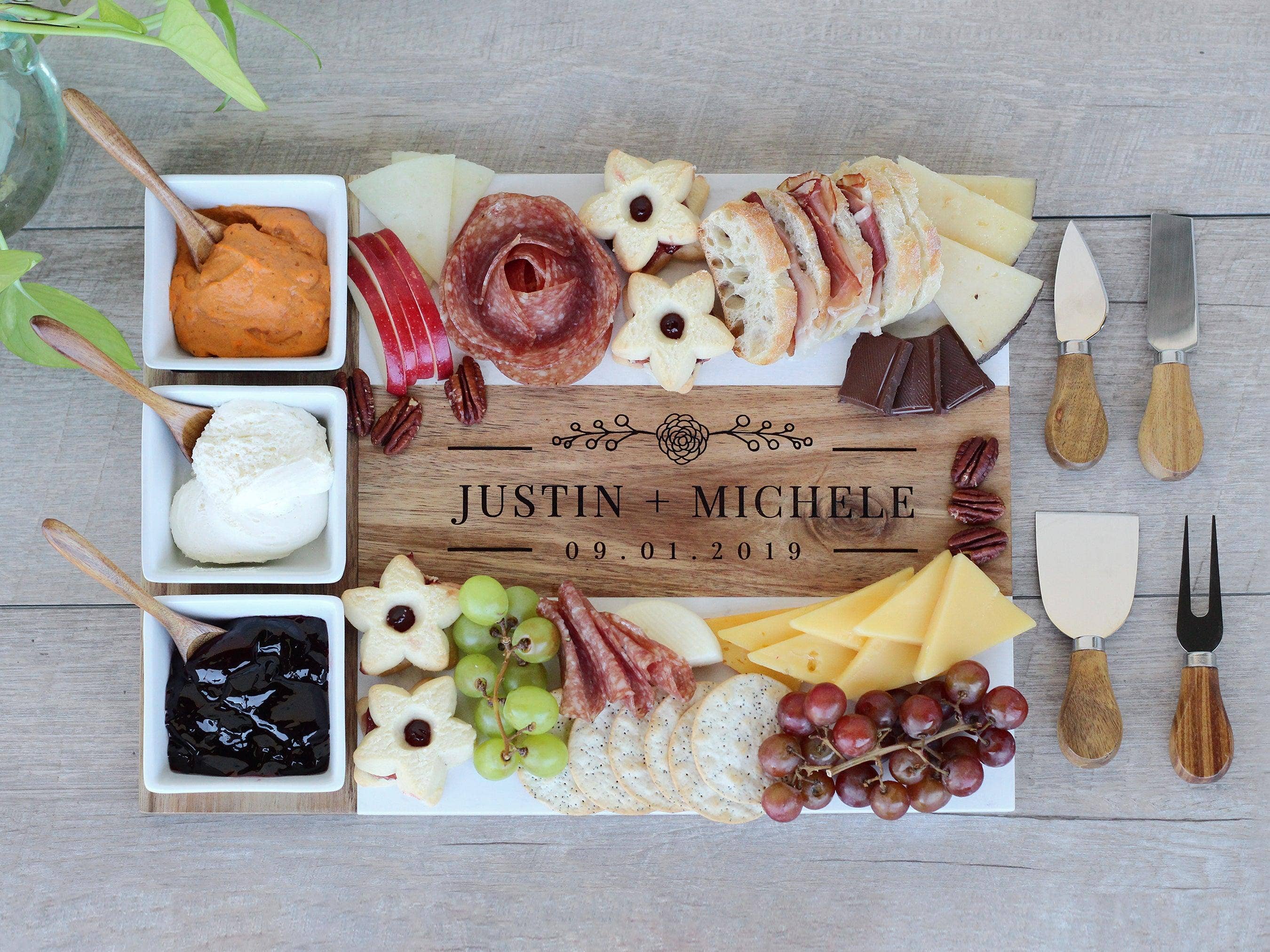 MakerFlo - Wholesale Cheese Board - Marble Charcuterie Board5
