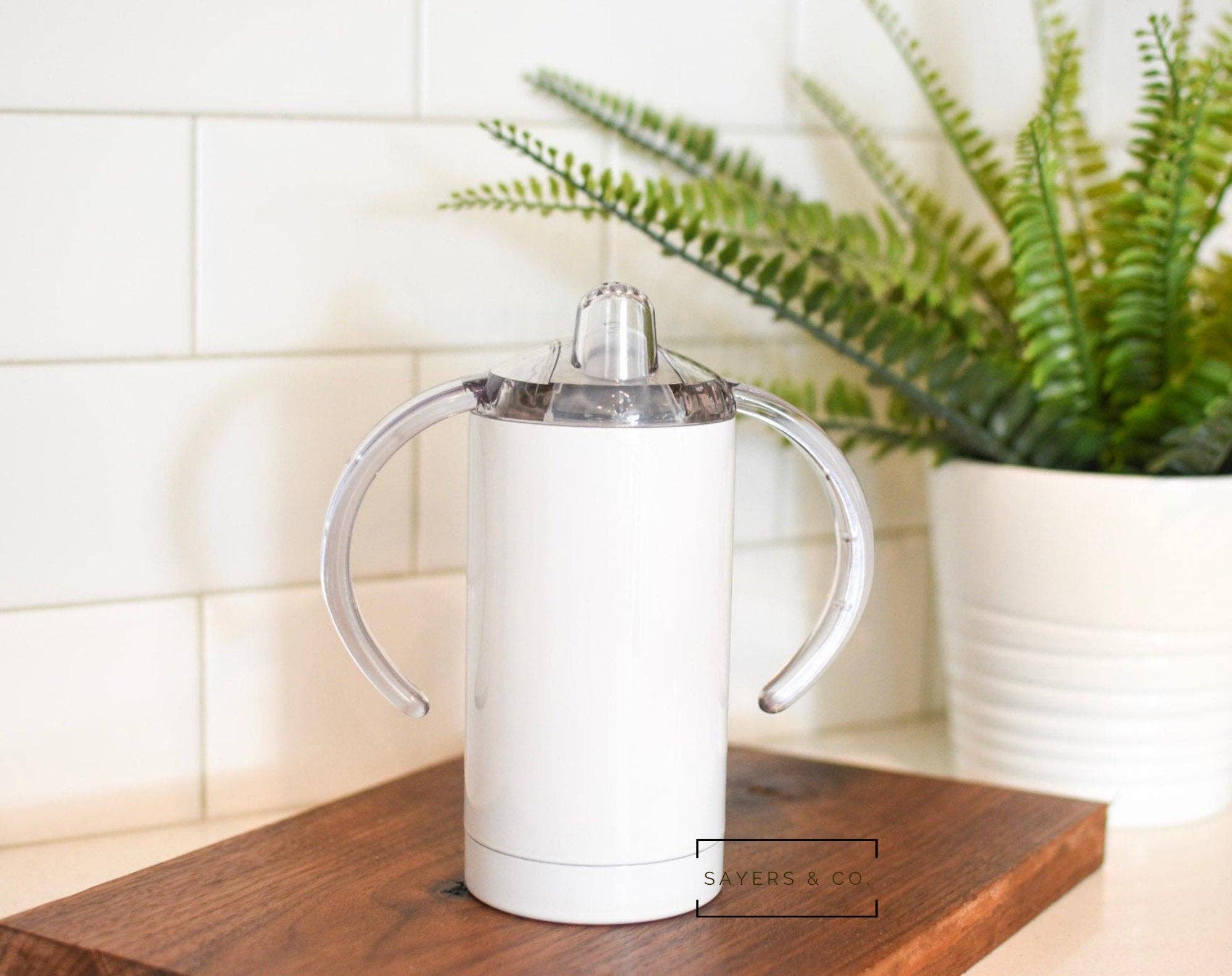 Sayers & Co. – wholesale Insulated mug/tumbler – White Stainless Steel Insulated Sippy Tumbler - 9oz/12oz 1