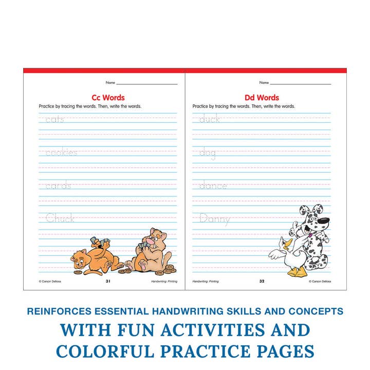 Carson Dellosa Education - Wholesale Early Reader Book (6-8) - Handwriting: Printing Workbook2