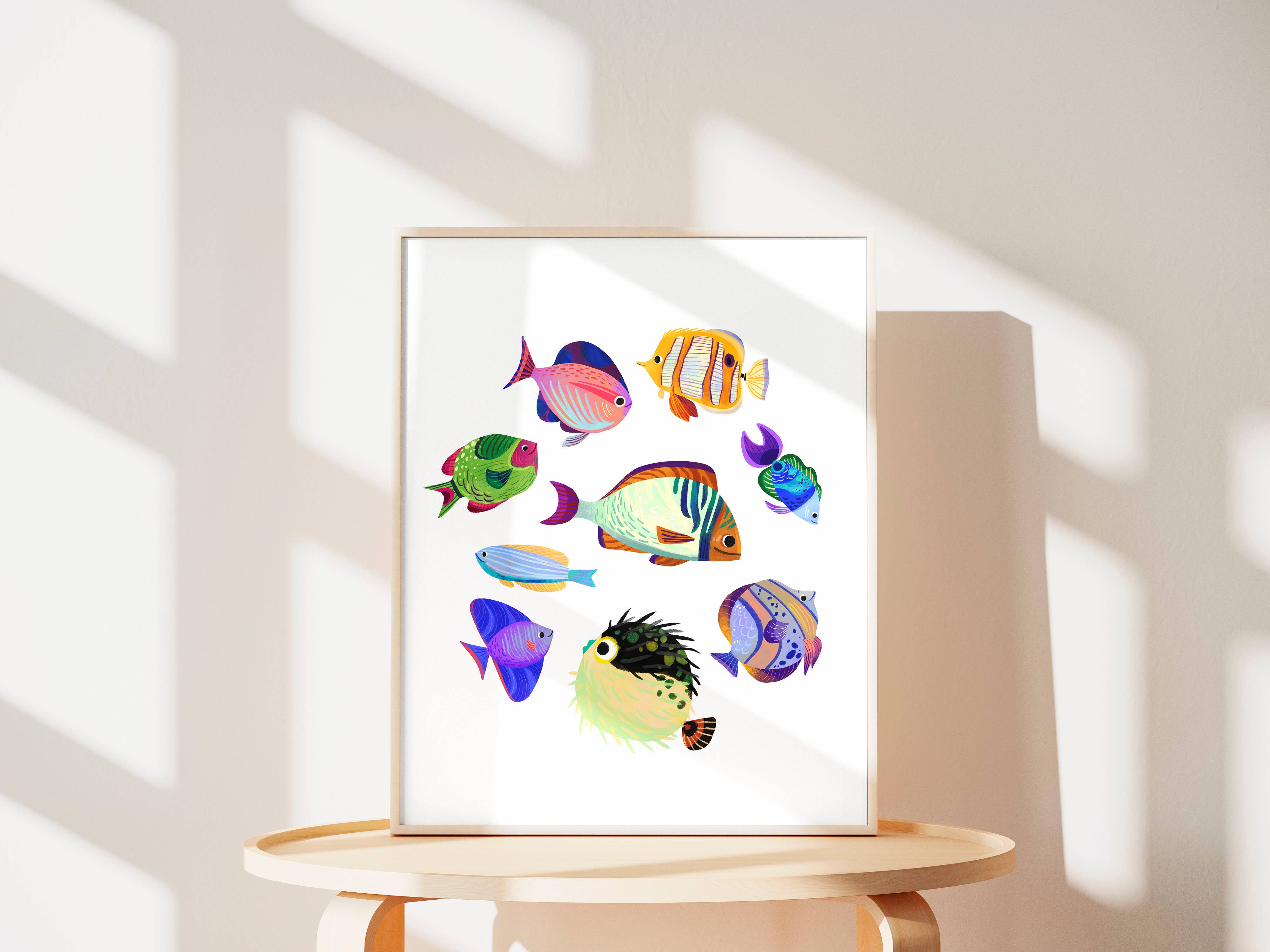 Katie Melrose Made - Wholesale Art Print - Kids & Baby - Tropical Fish Ocean Life Art Print3