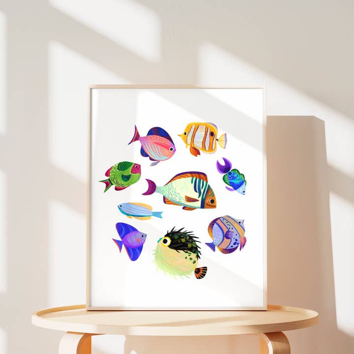 Katie Melrose Made - Wholesale Art Print - Kids & Baby - Tropical Fish Ocean Life Art Print3