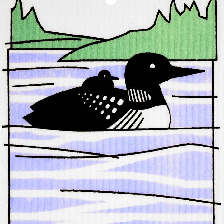 Loon Swedish Wash Towel for wholesale by Talla Imports