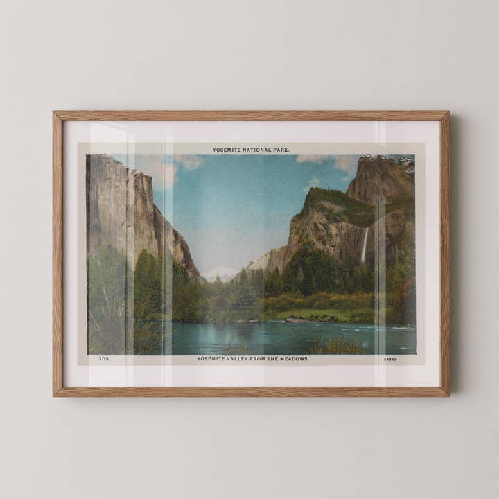 Yosemite Valley Postcard Fine Art Paper Print for wholesale by Retrospect Studios