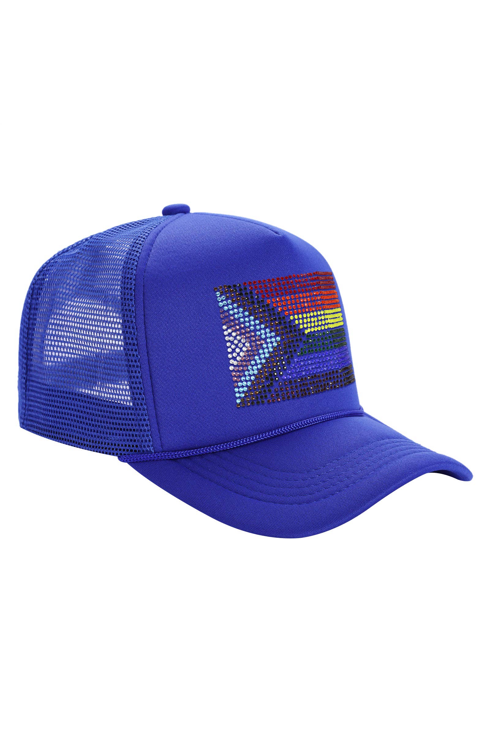 Cap Zone - Wholesale Trucker Hat - Unisex - Bling Rainbow Pride Flag Sponge Trucker Hat18