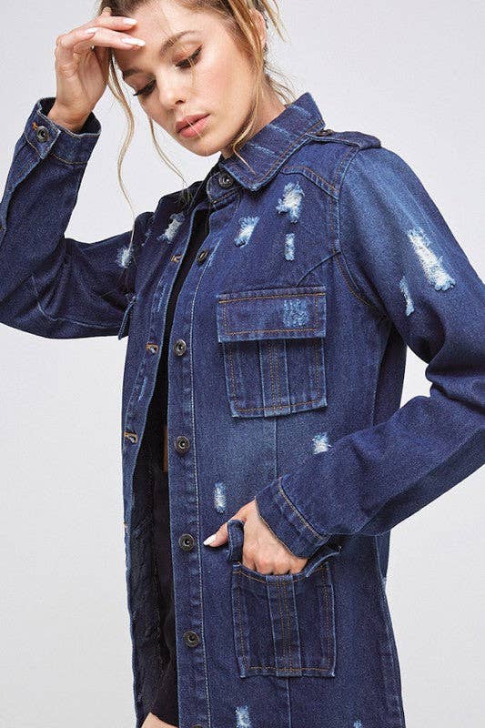 patrol jeans - Wholesale Denim Jacket - Women's - Ladies Denim Jacket - 3/4 Quarter 4 Packets7