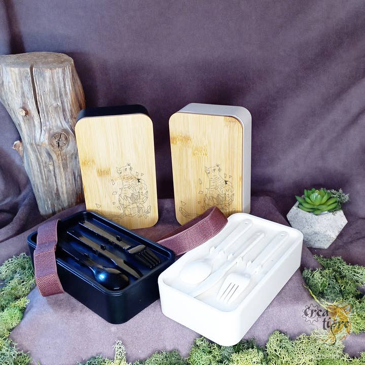 Boîte à Bento, Animaux origami de la campagne : le Chat pour la vente par Creatigre