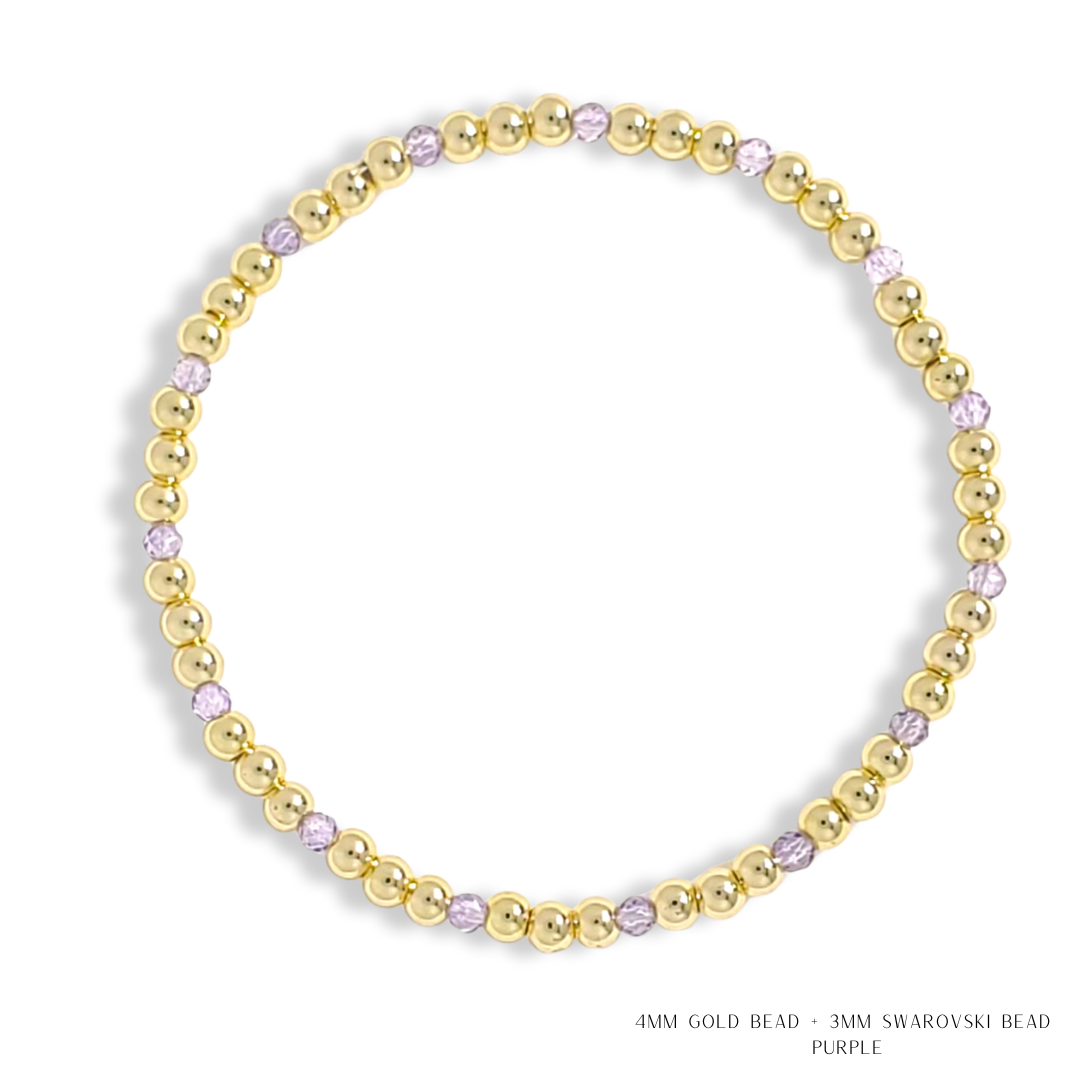 Savvy Bling - Vendita all'ingrosso Bracciale con perline - Bracciale con Perline in Oro e Cristalli Swarovski - Più Colori24