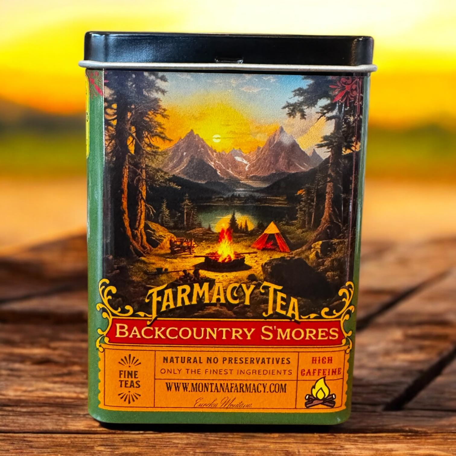 Montana Farmacy - Wholesale Loose Tea - Backcountry S'mores in a Travel Tea Tin Tasty 0