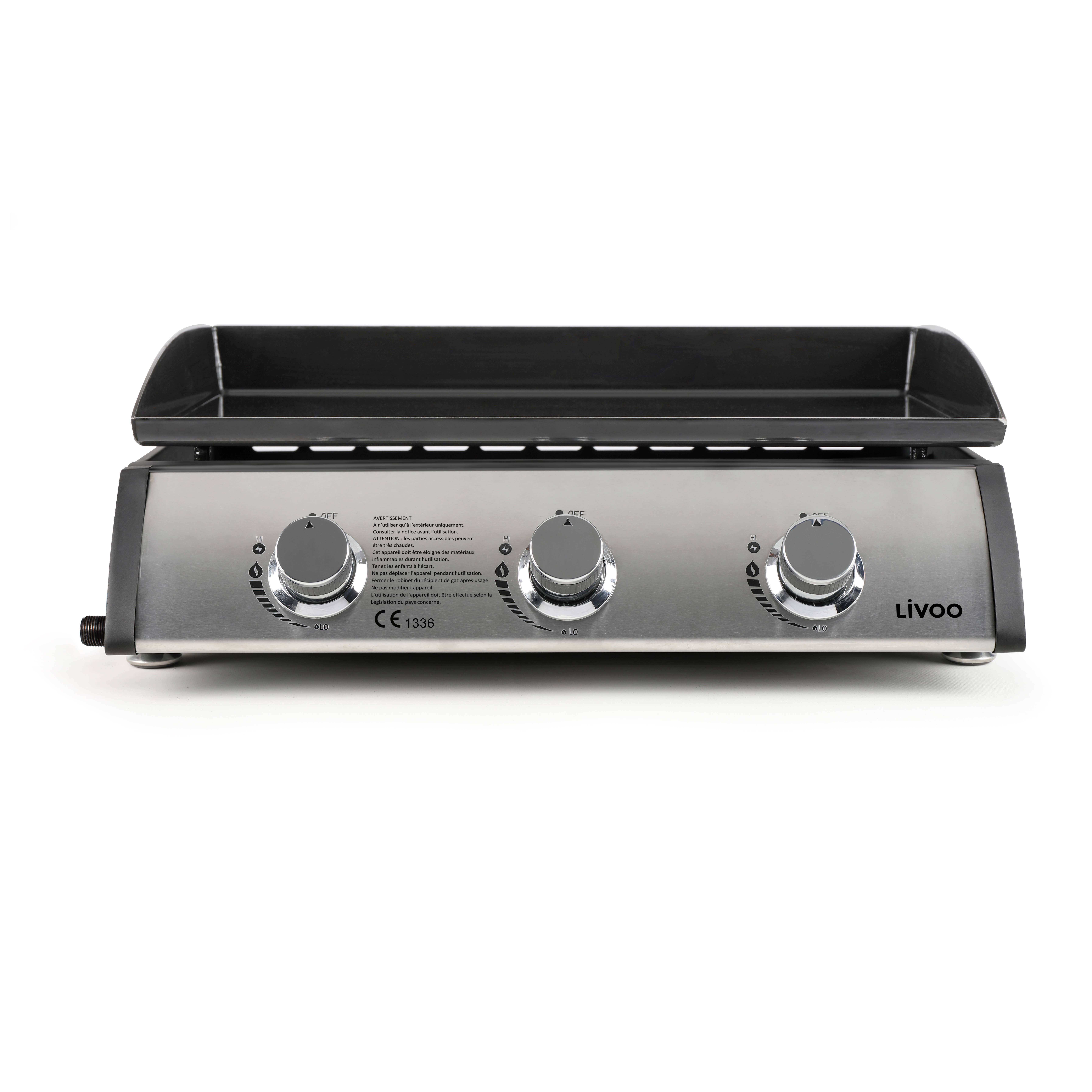 Livoo - Wholesale Kitchen Appliance - DOC277 - Gas griddle 3 burners0