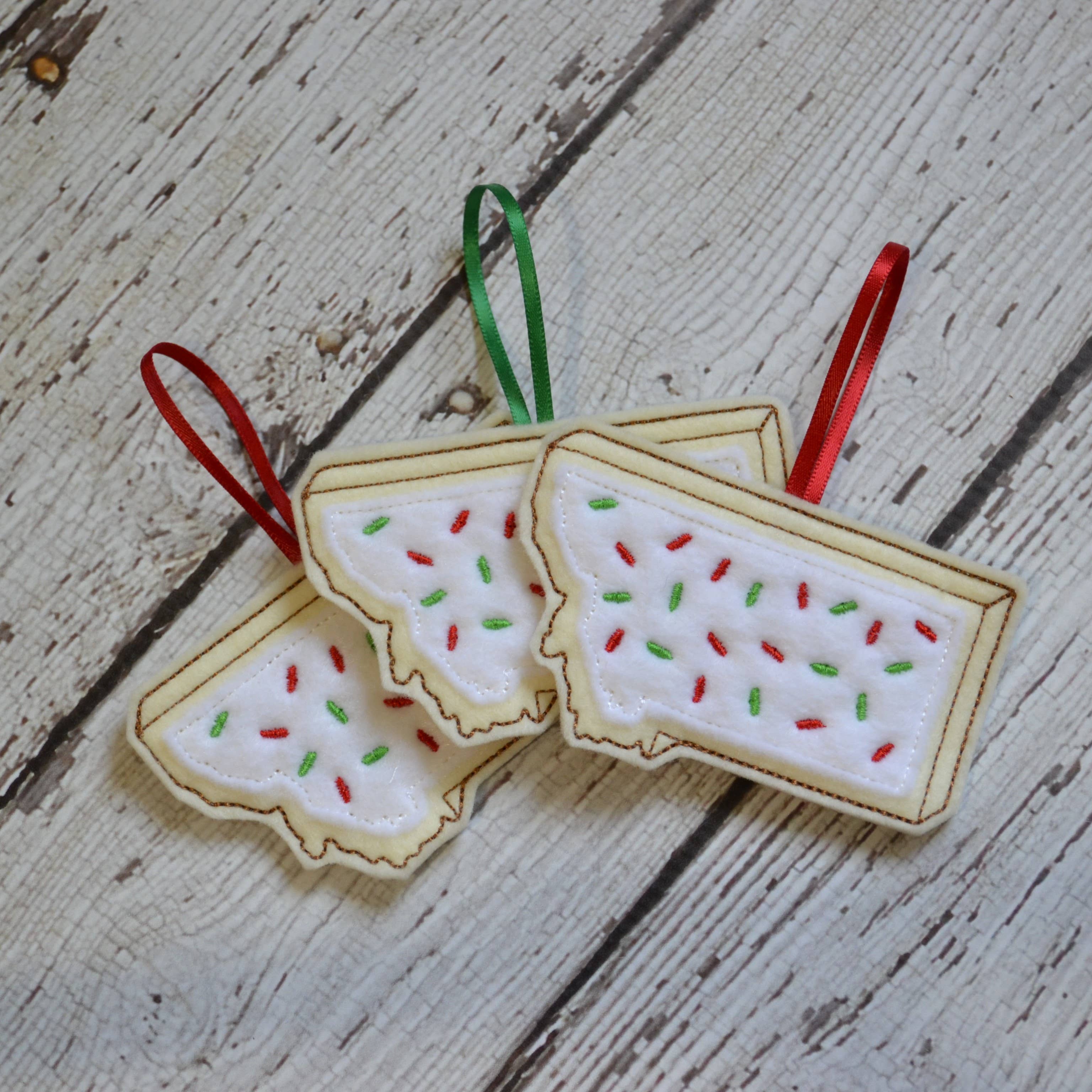 SewMuchMoreStore - Vente Objets de décoration - State Sugar Cookie Brodé Feutre Ornement - Vacances13