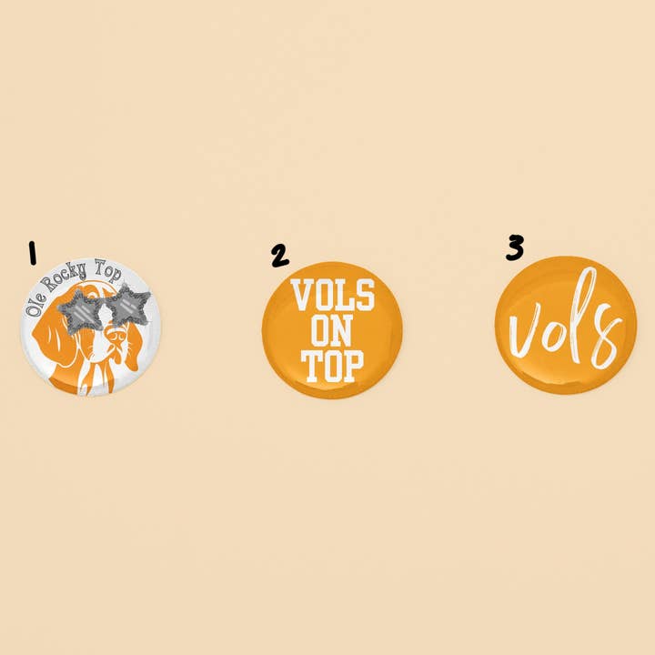 Game Day Buttons | ORANGE + WHITE for wholesale by GameDayDrips