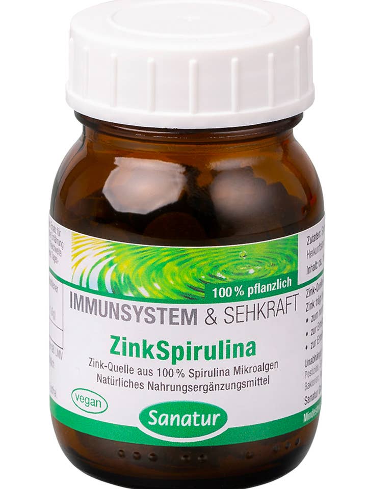 ZinkSpirulina 100 tablets IMMUNE SYSTEM & VISION* for wholesale by Sanatur GmbH