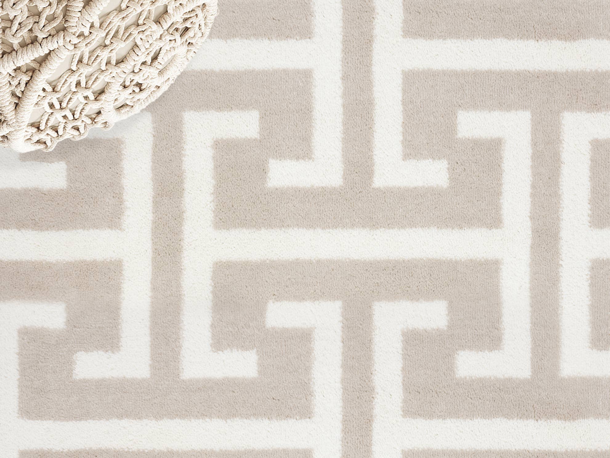 Abani Rugs – wholesale Area rug – Abani Arto - Geometric Maze Beige Cream Area Rug5