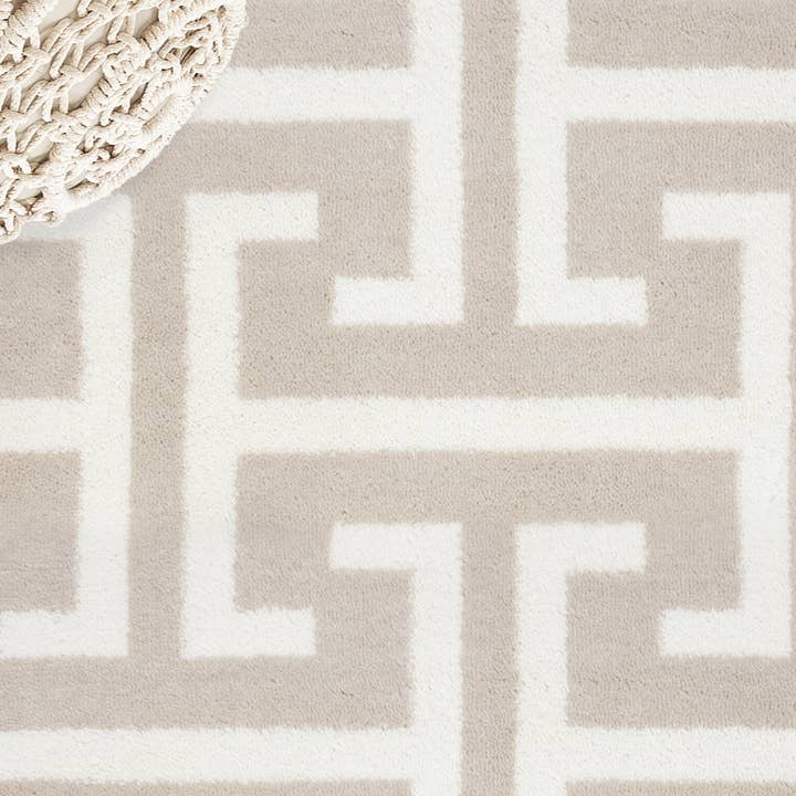 Abani Rugs – wholesale Area rug – Abani Arto - Geometric Maze Beige Cream Area Rug5