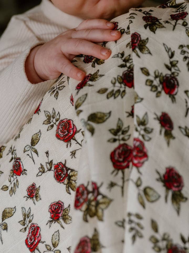 January Jane Shop - Wholesale Swaddle - Baby - Roses Blooming Swaddle6