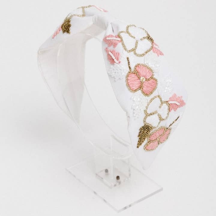 Vadadora White and Pink Headband for wholesale by ACUS