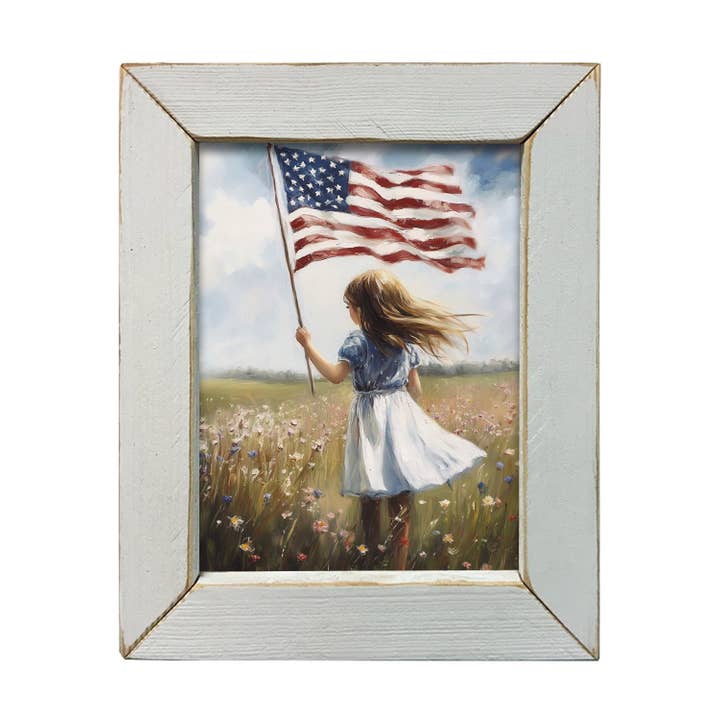 HMK801L American Flag Girl for wholesale by JanMichaels Art & Home