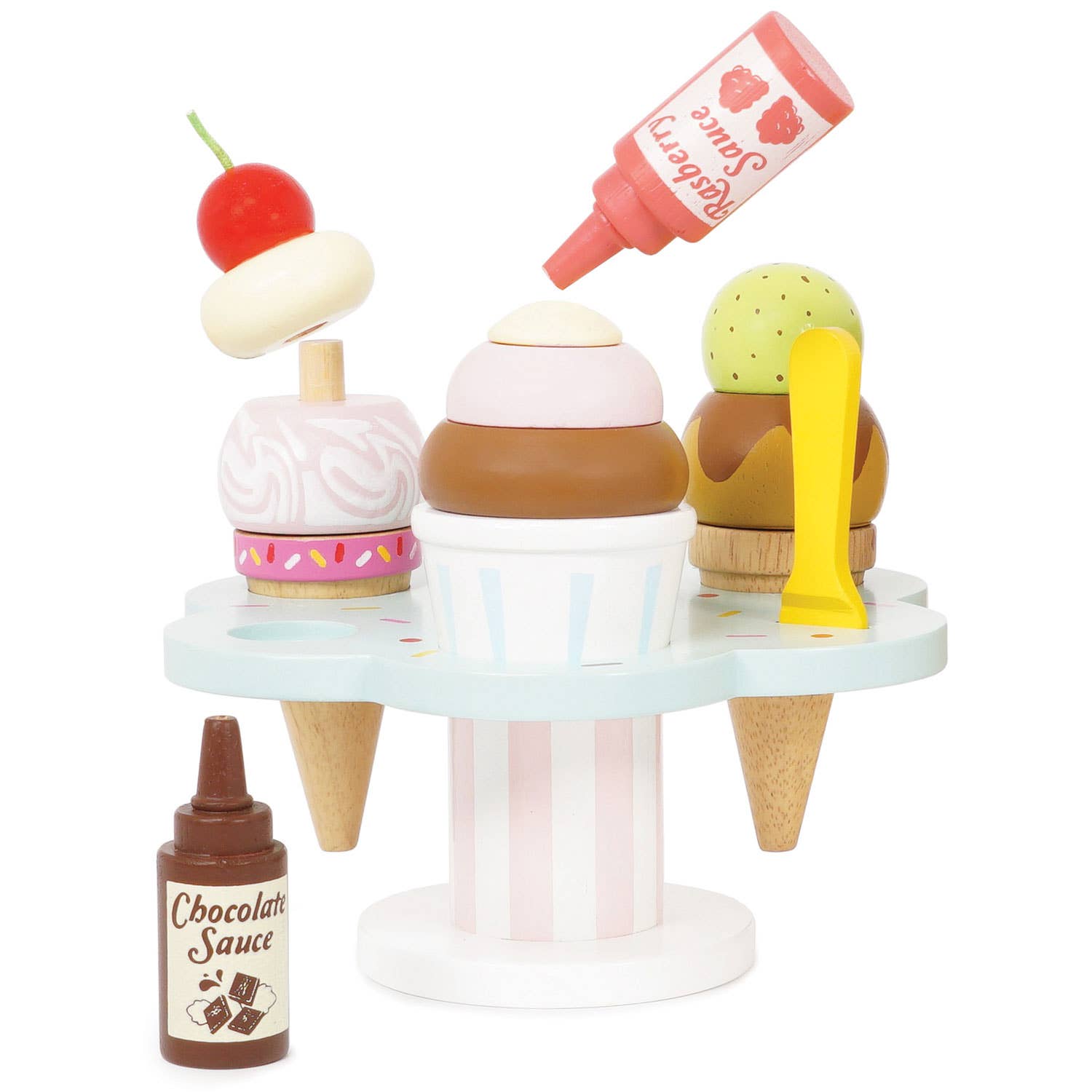 Le Toy Van - Wholesale Toy Set - Kids - Carlos ice cream stand TV310/Wooden ice cream stand & toppings8