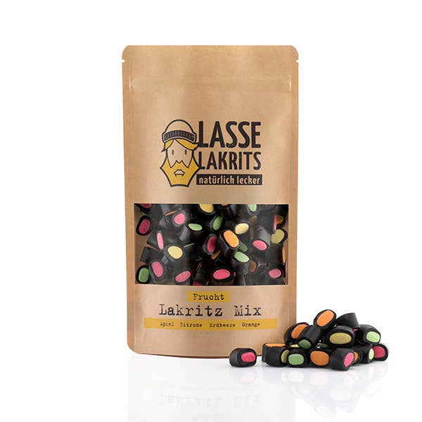 LASSE LAKRITS - natürlich lecker - Wholesale Licorice - Liquorice mix fruit 500g1