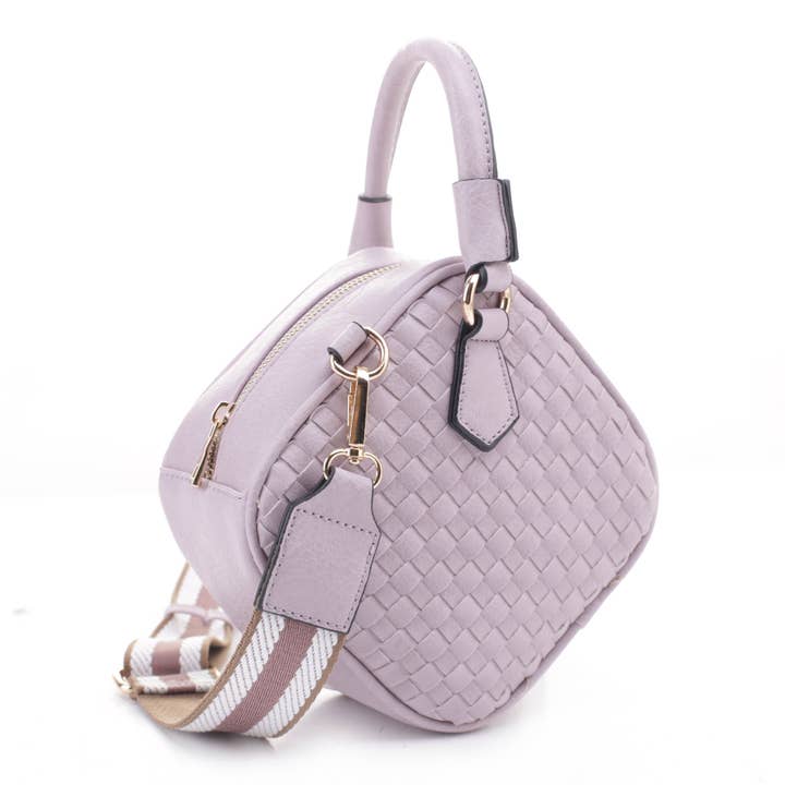 Isabelle Handbags - Wholesale Crossbody Bag - Women's - FC20364 Basket Weave Woven Diamond Crossbody Clutch Handbag