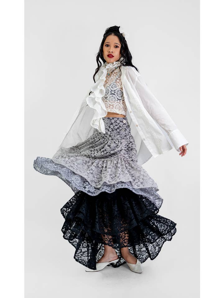 Balizen Direct from Bali - Wholesale Button Down Shirt - Women's - NEW | Organic Ruffle Shirt Cotton | White5