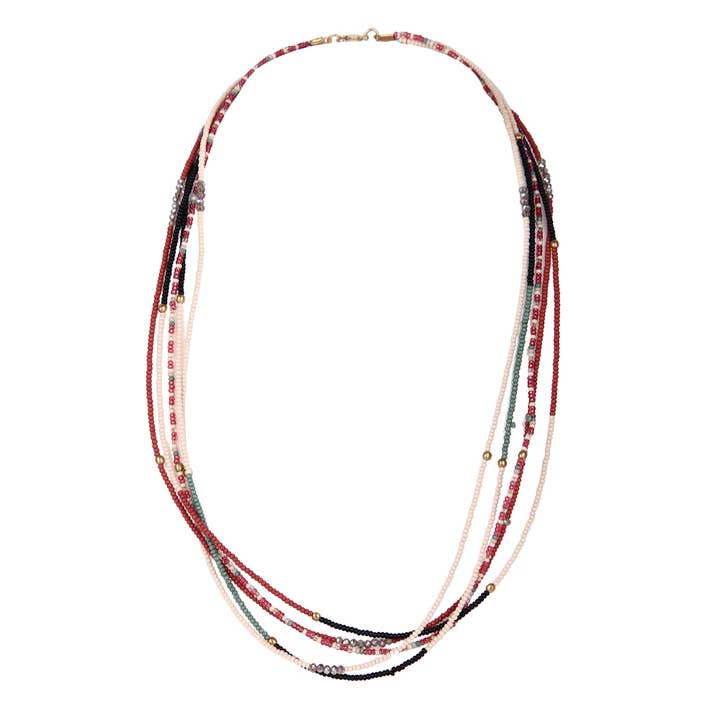 SALE Usha Delicate Glass Beads Necklace for wholesale by Hopes Unlimited