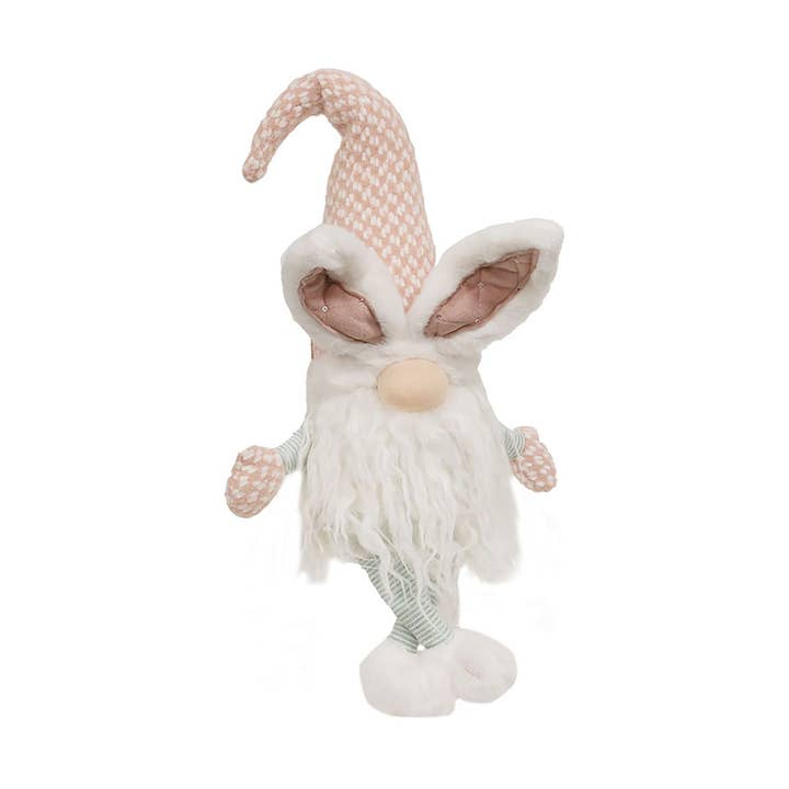 Pink Speckled Bunny Gnome with Fuzzy Feet for wholesale by Bright Ideas