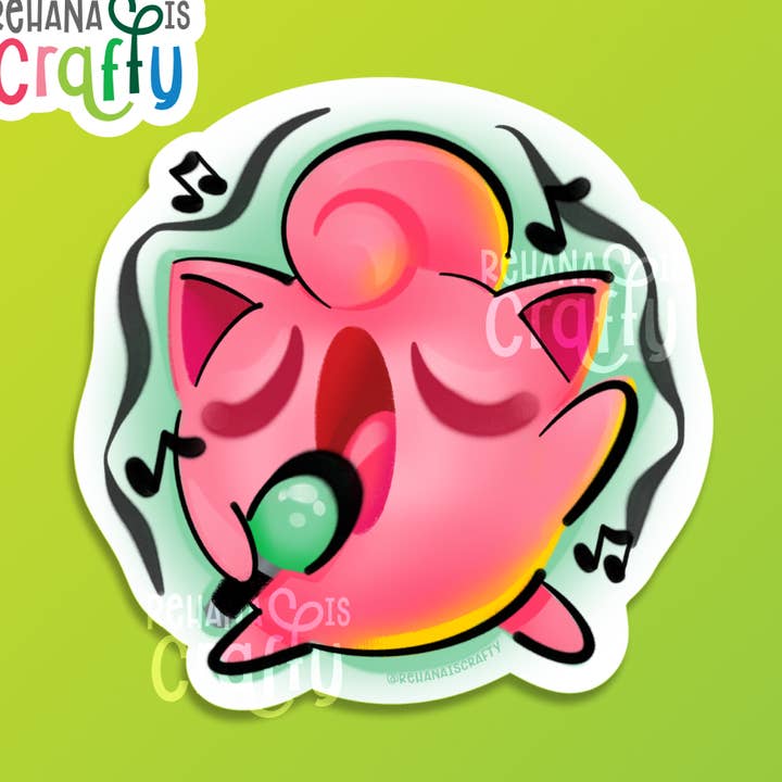 Jigglypuff | Adesivo in vinile per la vendita all'ingrosso da parte di Rehana is Crafty