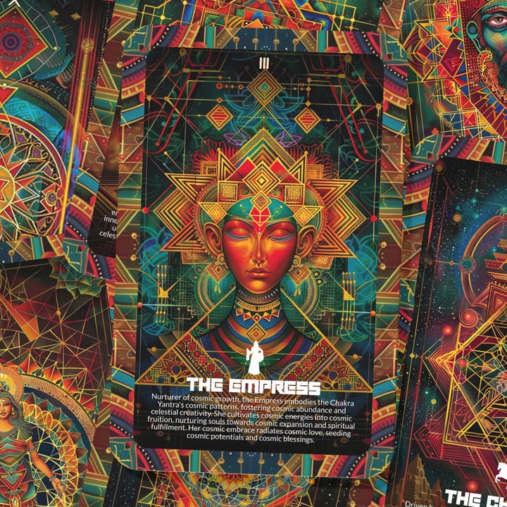 Ibiza Tarot USA - Wholesale Tarot Cards - The Chakra Yantra Tarot - 22 Major Arcana - A unique spiritual journey - Aligning the chakras through the sacred geometry of yantras.2