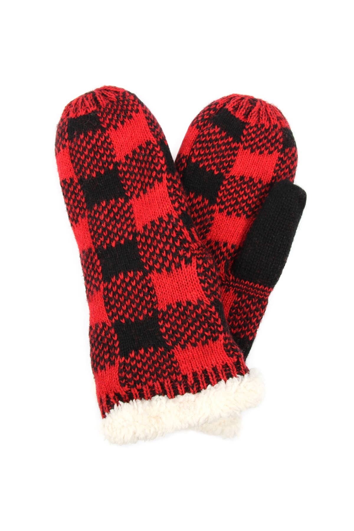 MYS Wholesale Inc - Vente Gants – femme - Mitaine à carreaux Sherpa Buffalo3
