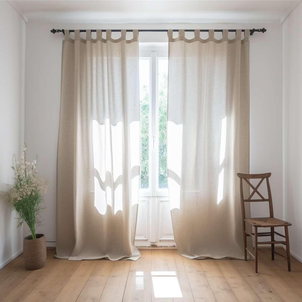 Q VITA - Wholesale Curtain - 100% French Linen Curtain/Drape (2 pcs) - Semi Sheer4