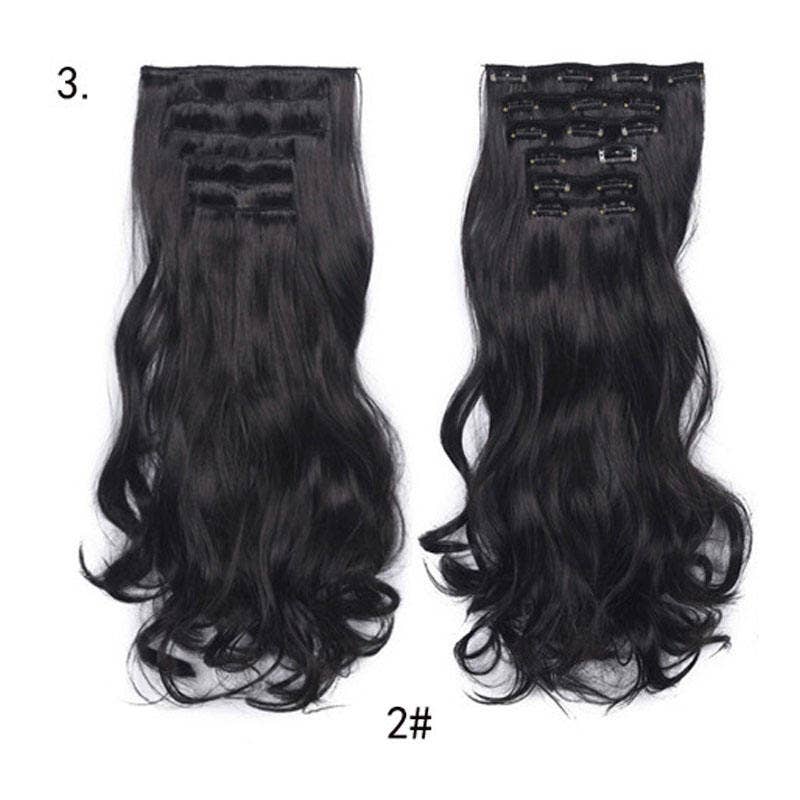 VIGOR - Wholesale Hair Extensions - Long Curly Wavy Hair 16 Clip In Hair Extension11