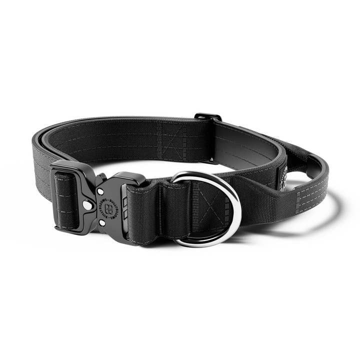 Collar de Combate® de 4 cm | Con Asa y Clip Calificado - Negro v2.0 para venta al por mayor de BullyBillows Ltd