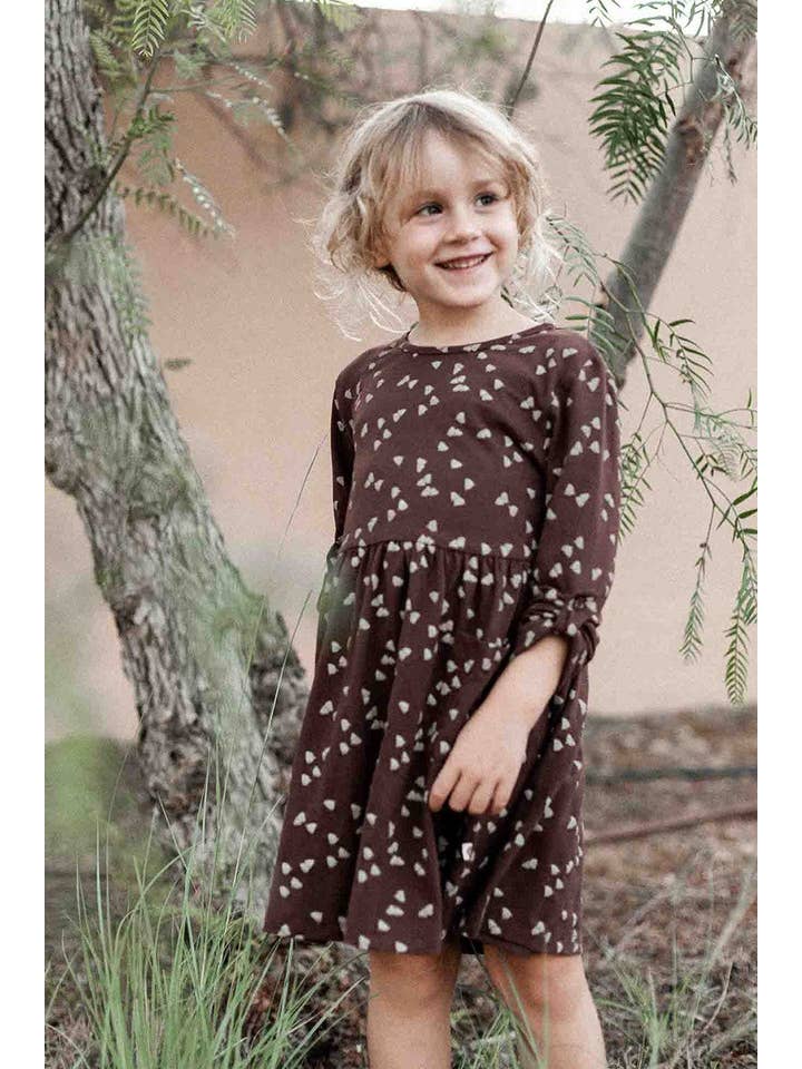 Tiralahilacha - Wholesale Dress - Kids - Sally oversized dress with pockets in brown5