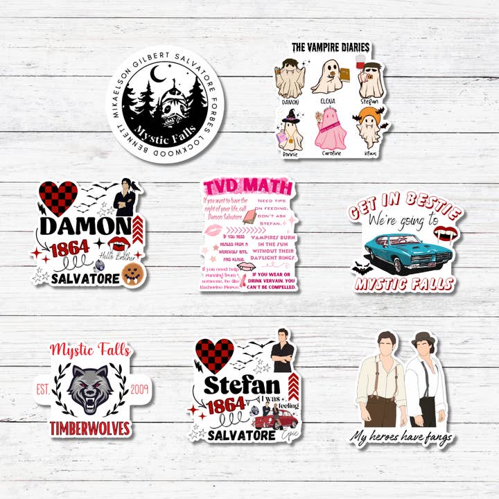 Oily Graphic Creations – wholesale Sticker – TVD Ghosts- Vampire Diaries Stickers/Magnet